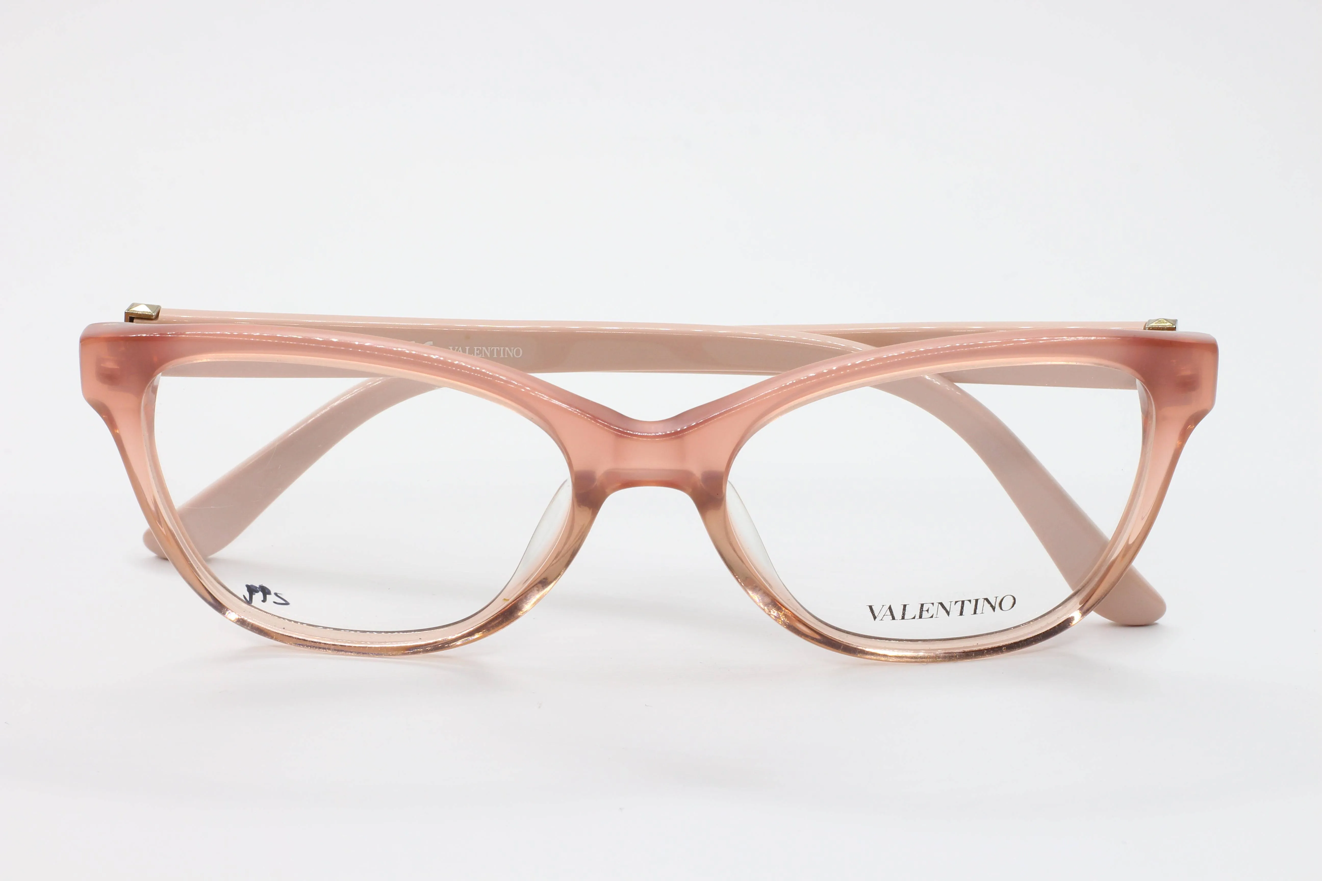 Valentino V2642 Pink Gold Studded Designer Eyeglasses