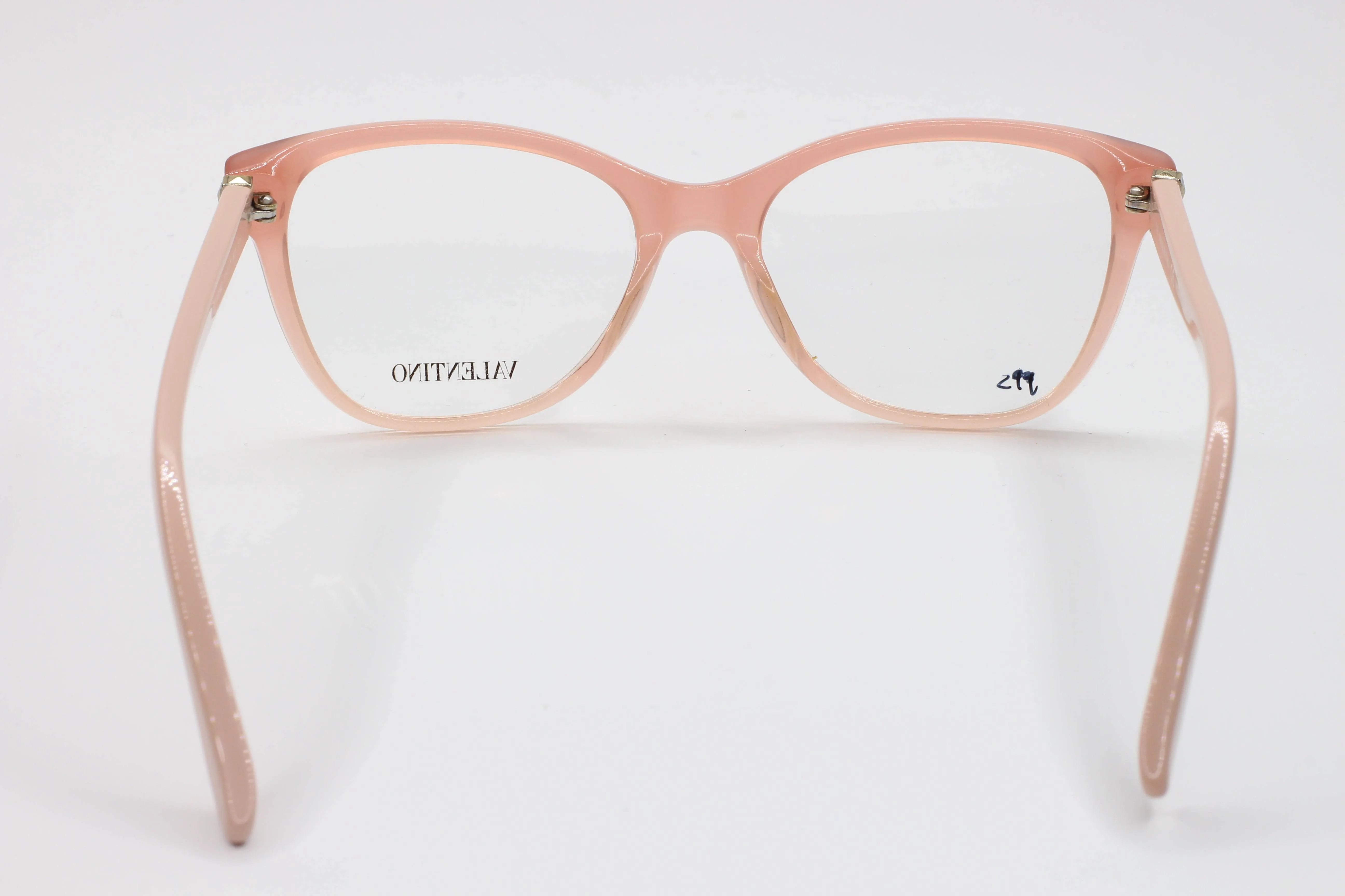 Valentino V2642 Pink Gold Studded Designer Eyeglasses