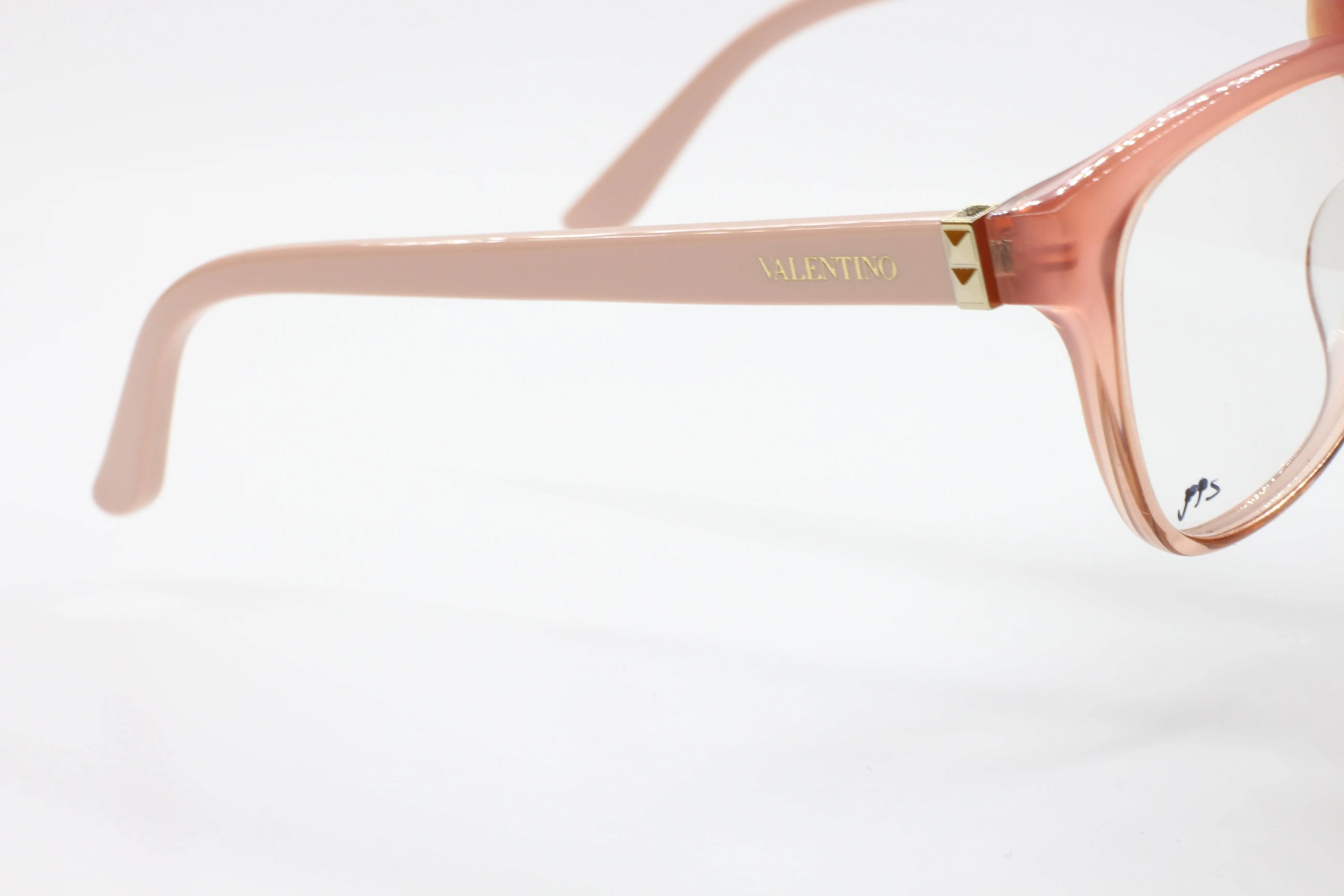Valentino V2642 Pink Gold Studded Designer Eyeglasses