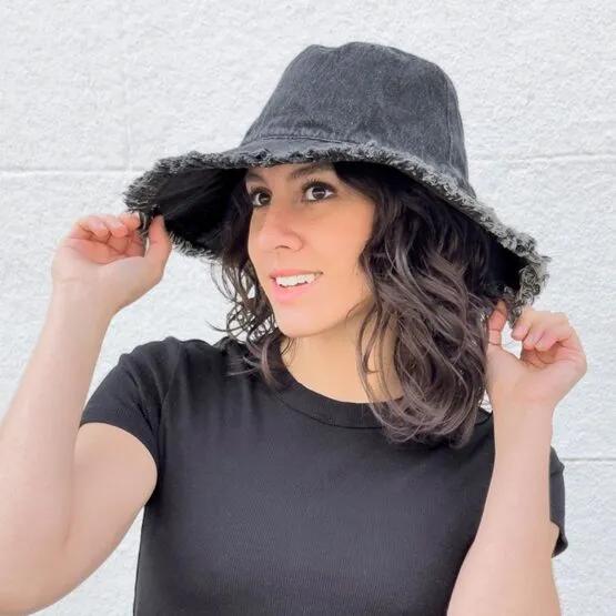 Wide Brim Bucket Hat