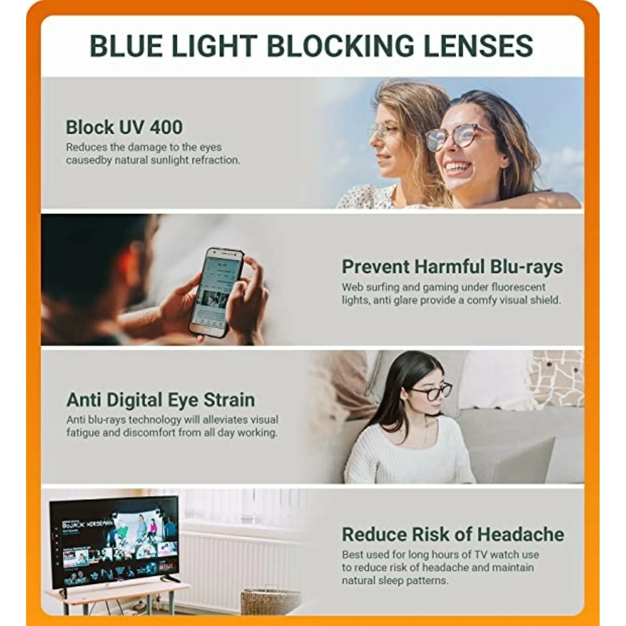 Women Oversized Cat Eye Blue Light Glasses