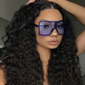 Women Oversized Rectangular Sunglasses / Square Retro Shades