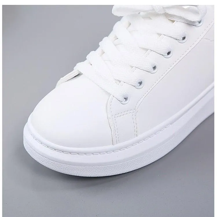 Women's Casual Embroidered White Sneakers
