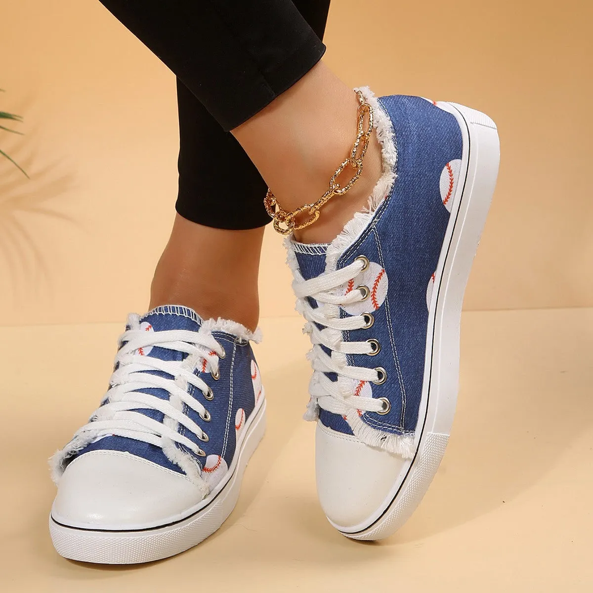 Women’s Casual Flat Floral Canvas Sneakers in 5 Colors